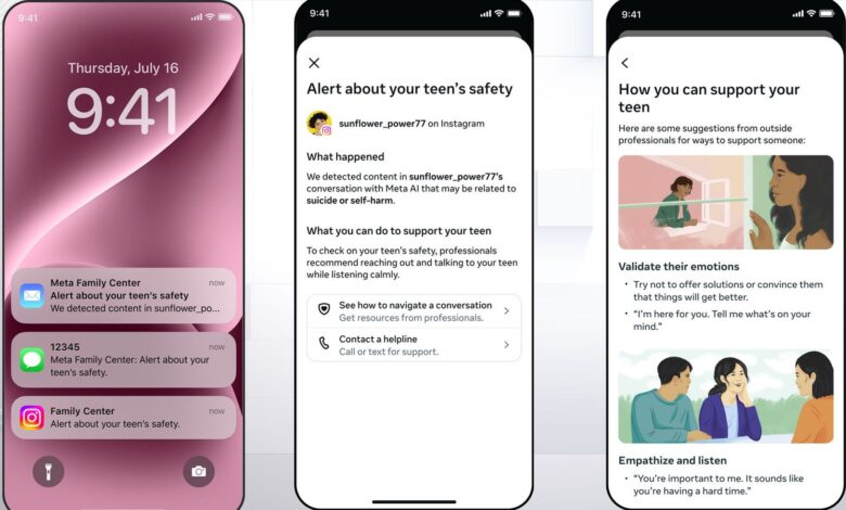 Meta to alert parents when teens discuss suicide or self-harm with Instagram AI