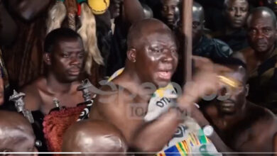 Otumfuo Osei Tutu II at the Asanteman Traditional Council meeting