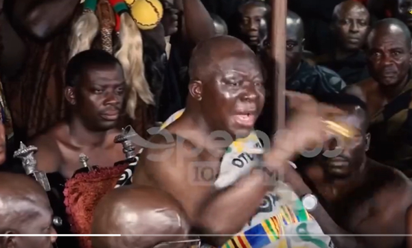 Otumfuo Osei Tutu II at the Asanteman Traditional Council meeting