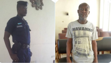 Former police officer G/Cpl Suleman Ayuba Gbana and his accomplice, Adam Siba