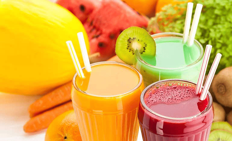 Locally made fruit juices